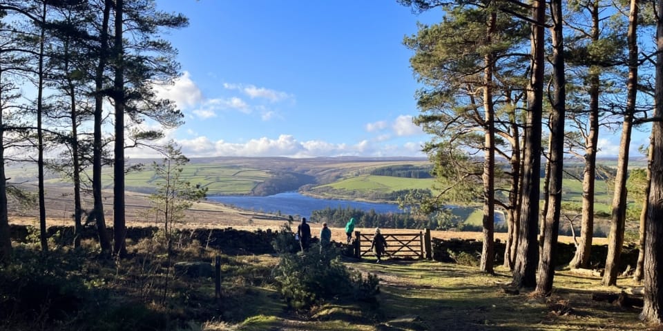 View from The Bivouac over to Leighton Reservoire Mashamshire