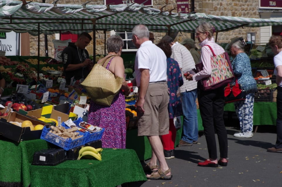 Produce stall at the market, near Masham