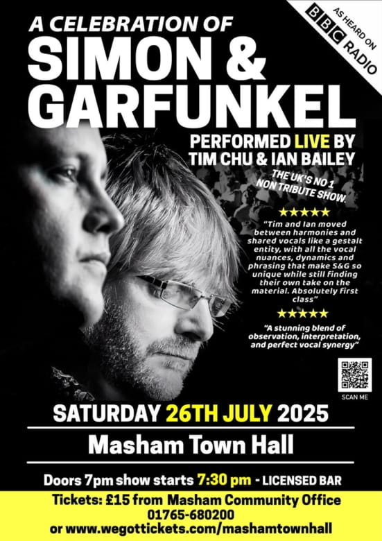 Simon and Garfunkel Masham event poster