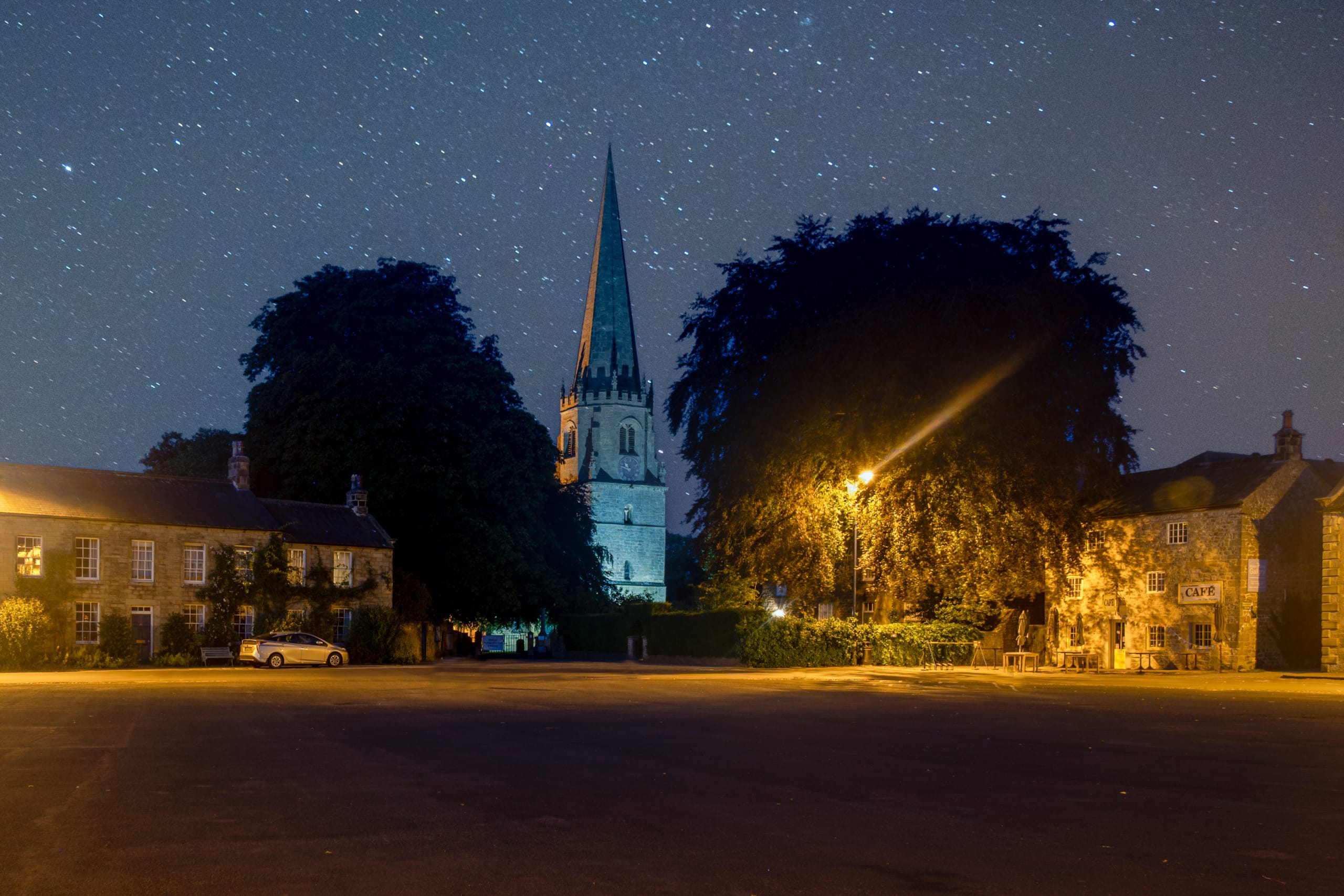 Masham Market Square at Christmas