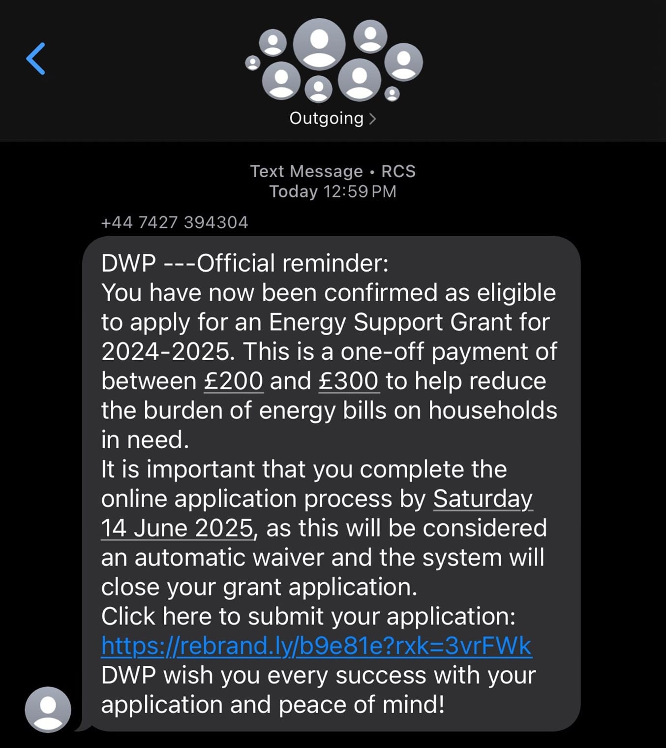 DWP Scam Alert