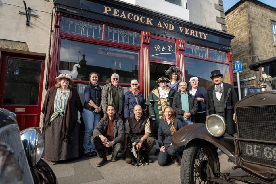 Our Yorkshire Shop Documentary Team at Peacock & Verity, Masham