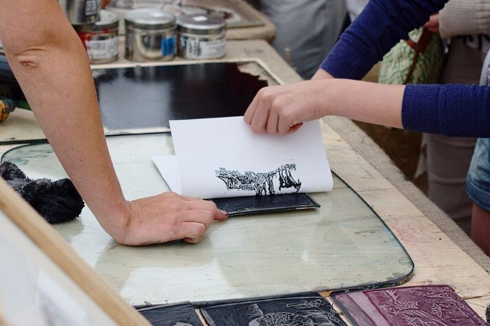 Printing Using a Linocut Design