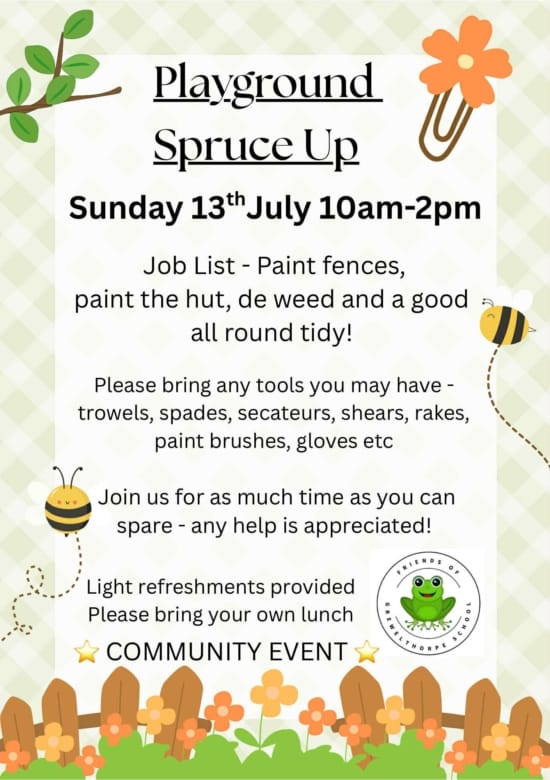 Playground Spruce Up at Grewelthorpe School