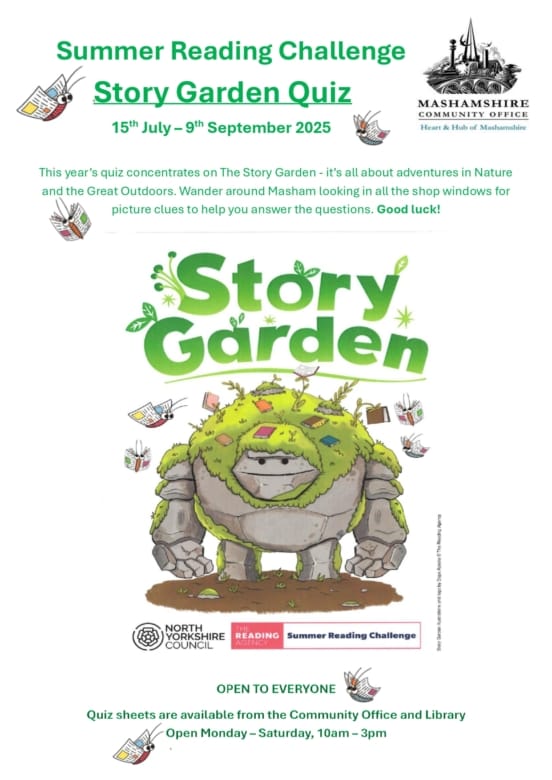 Story Garden Quiz Poster, Masham Library