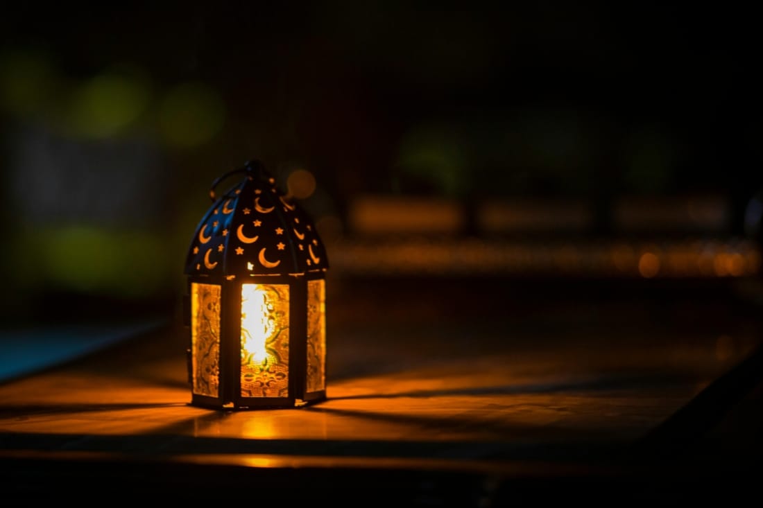 Lantern with candle