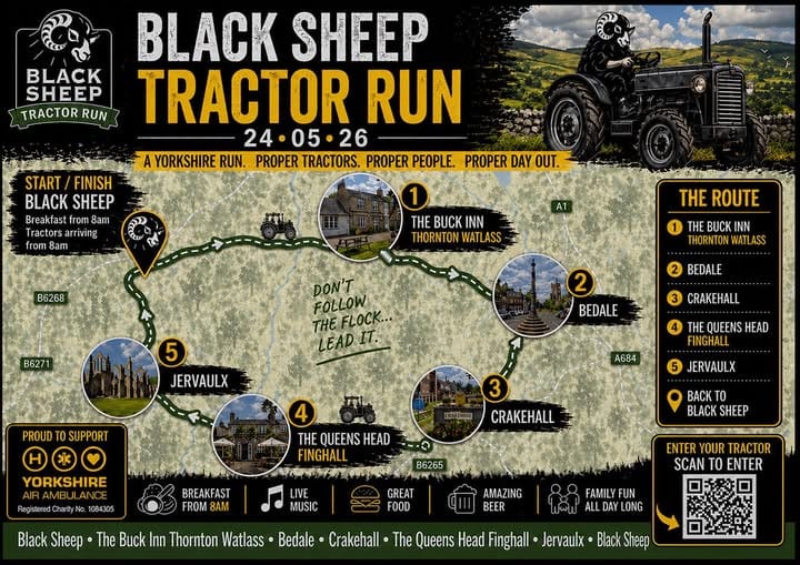 Black Sheep Tractor Run in Masham this May