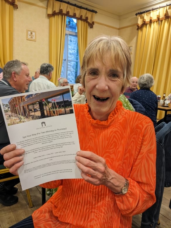 Swinton Park Prize Draw Winner in Masham