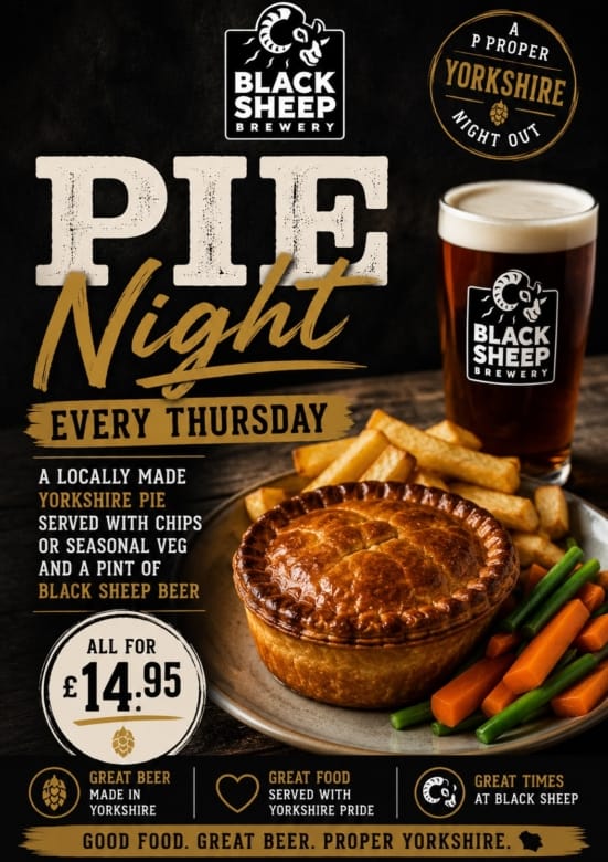 Pie Night At Black Sheep Brewery Masham